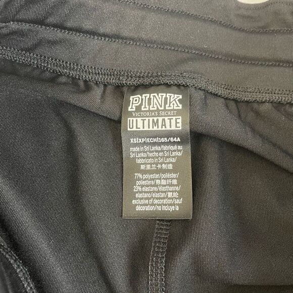 PINK|by Victoria Secret| Ultimate|Black basic|Track pant| Joggers| zipper pocket - Picture 5 of 11